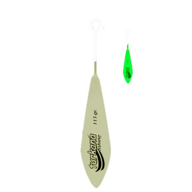 Piombo Turkana - Casting Proiettile Sport - Rivestito in Plastica - Gambo Lungo - Fluor - 2 unds