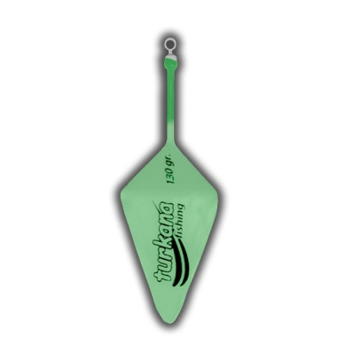 Plomo Turkana - Casting Piramide Belga - Plastificado - Varilla Rolling - Verde Flúor - 2 unds